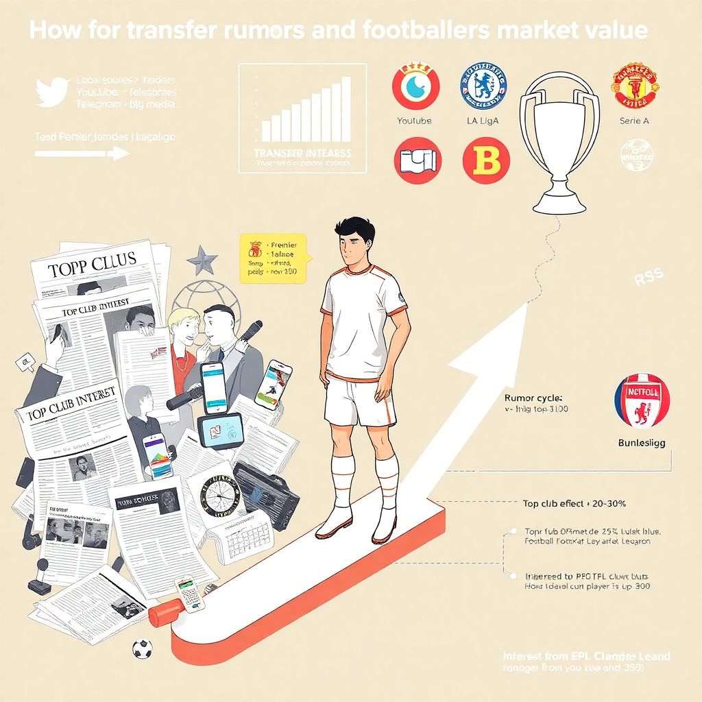 Как рыночные слухи влияют на цену игрока на трансферном рынке