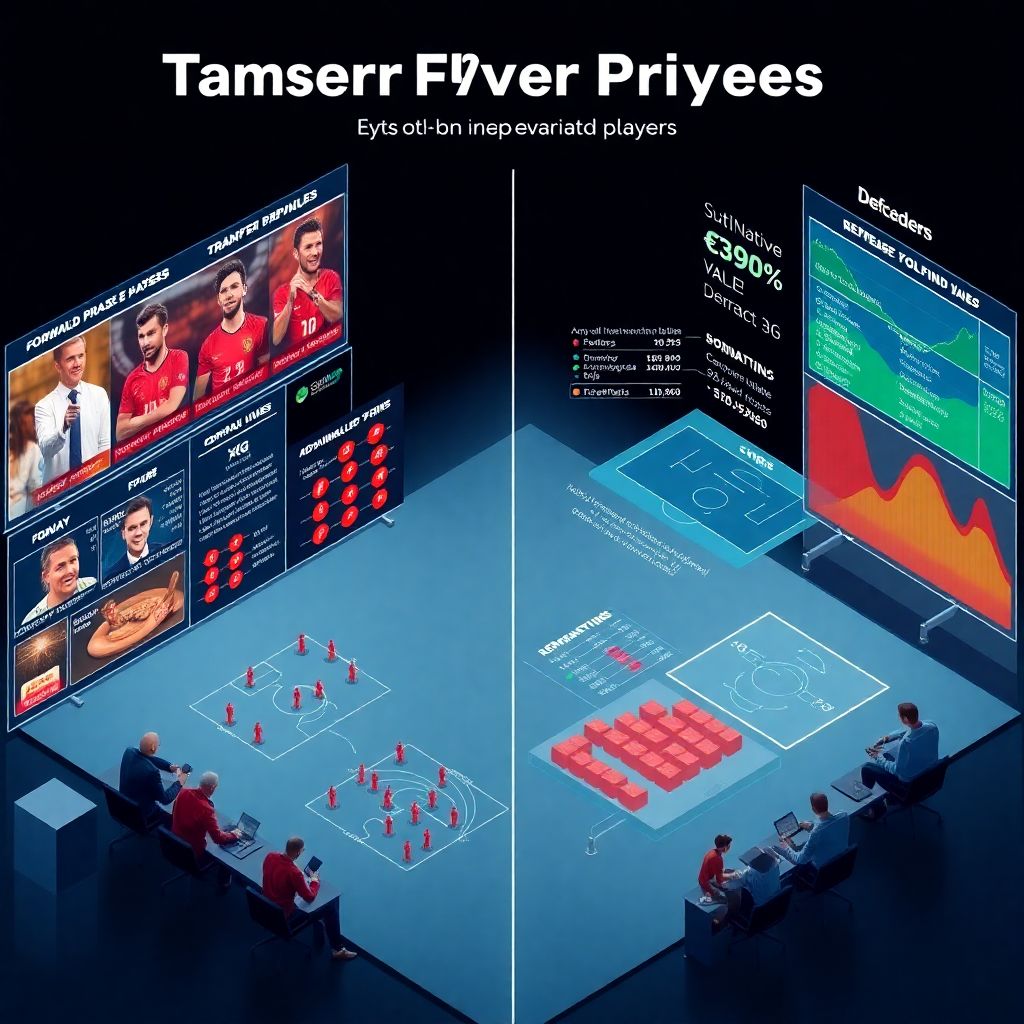 Сравнение цен на форвардов, полузащитников и защитников в футболе