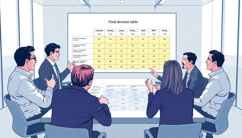 Как использовать итоговую таблицу для принятия решений - иллюстрация