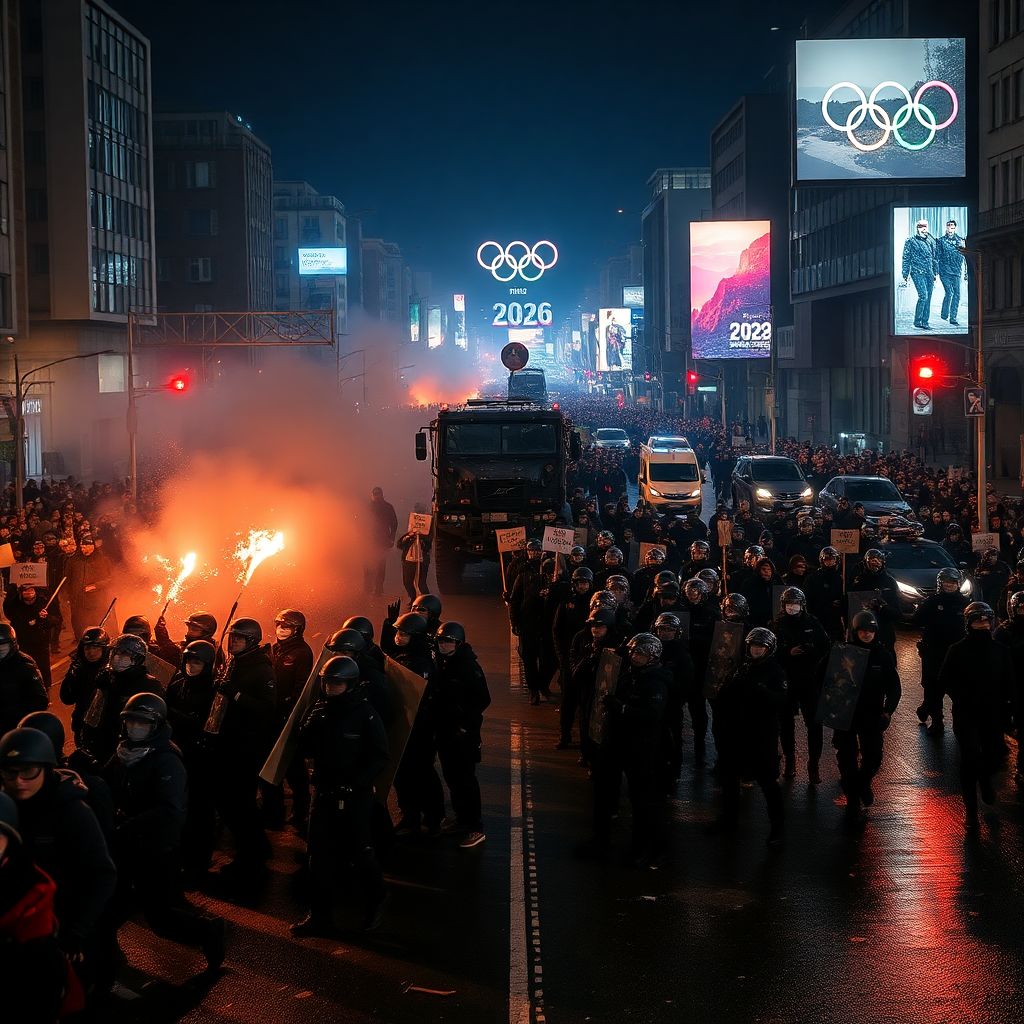 Олимпиада‑2026 в Милане: насилие, хаос и бронетехника против протестов